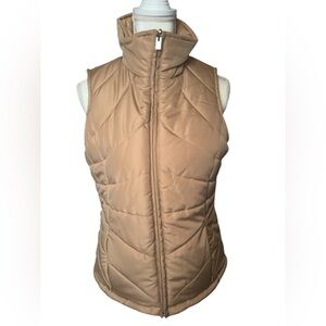 Izod Women's Beige Reversible Quilted Vest #48